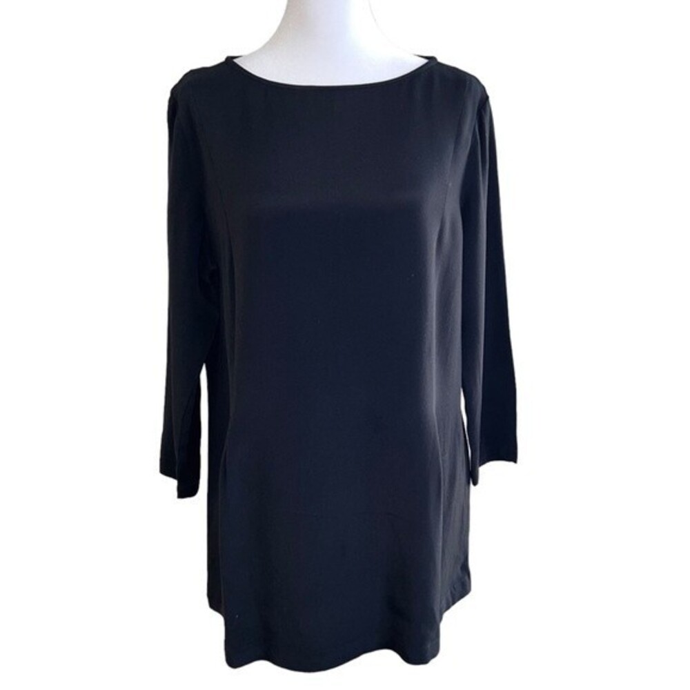 J.‎ Jill Womens Black Tunic Top Relaxed Fit Flowy Size S
